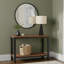 Lighting, 27 po, lampe de table, résine noire, abat-jour beige, moderne