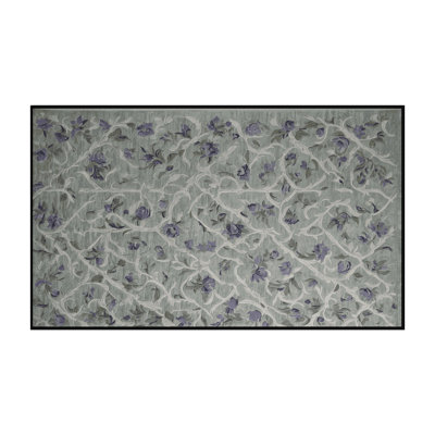 Tapis gris lavable à la machine