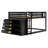 Iveigh Full Over Full Bunk Bed With Storage, Low Bunk Bed Frame With 4 Drawers And 3 Shelves-414522316