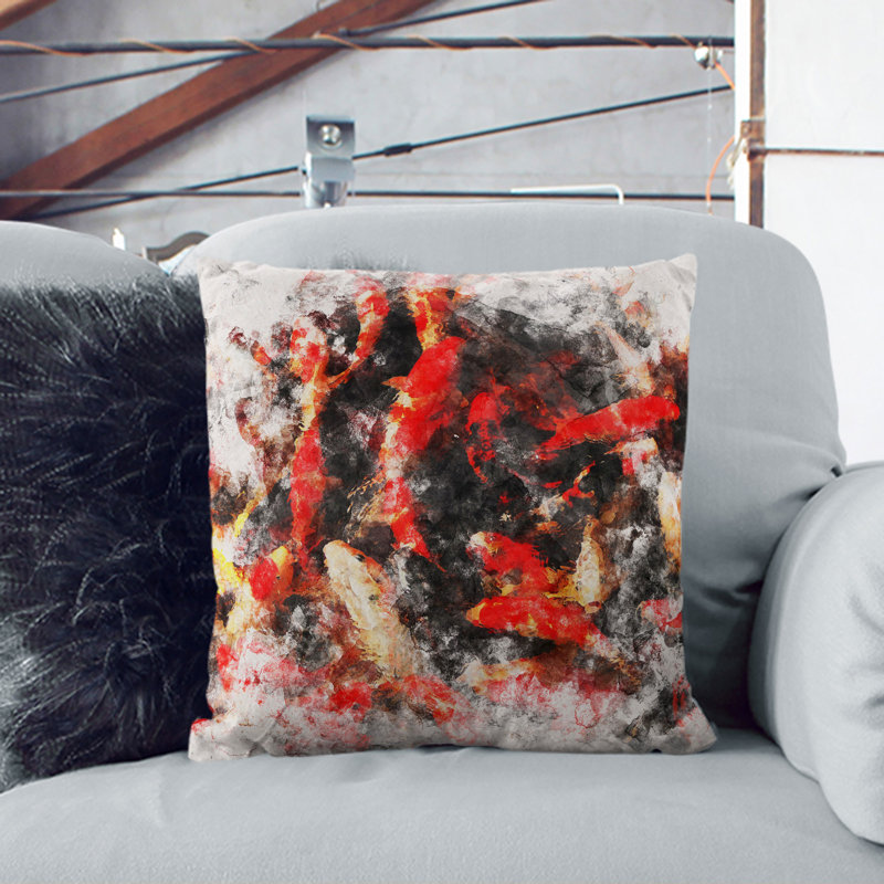 Square Cushion, 55cm H x 55cm W x 20cm D, Black
