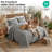 Southshore Fine Linens Vilano Oversized Quilt Set, Double-Brushed Microfiber Lightweight Quilted Bedding with Waffle Geometric Pattern and 2 King Pillow Shams, King/California King, Steel Grey-1001114980-1001114976