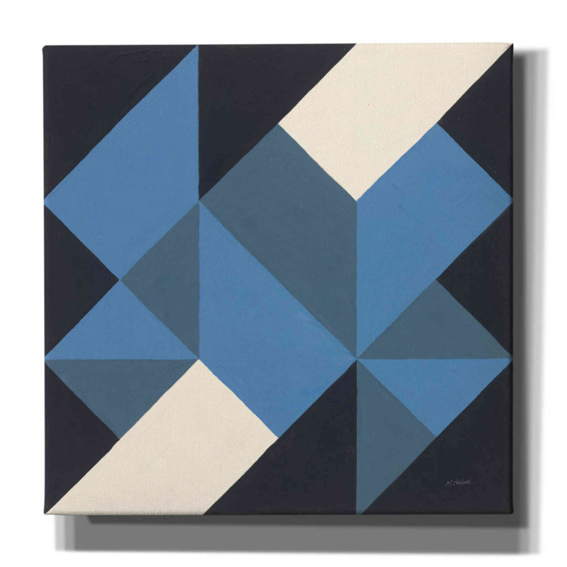 «Triangles I» par Mike Schick, estampe numérique sur toile, H 12 po x l 12 po x P 0,75 po