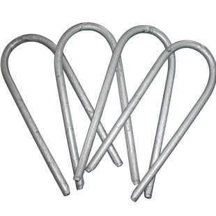 Galvanized Steel Anchor Kit, Trampolines Wind Stakes – 4 Pack (Set of 4)