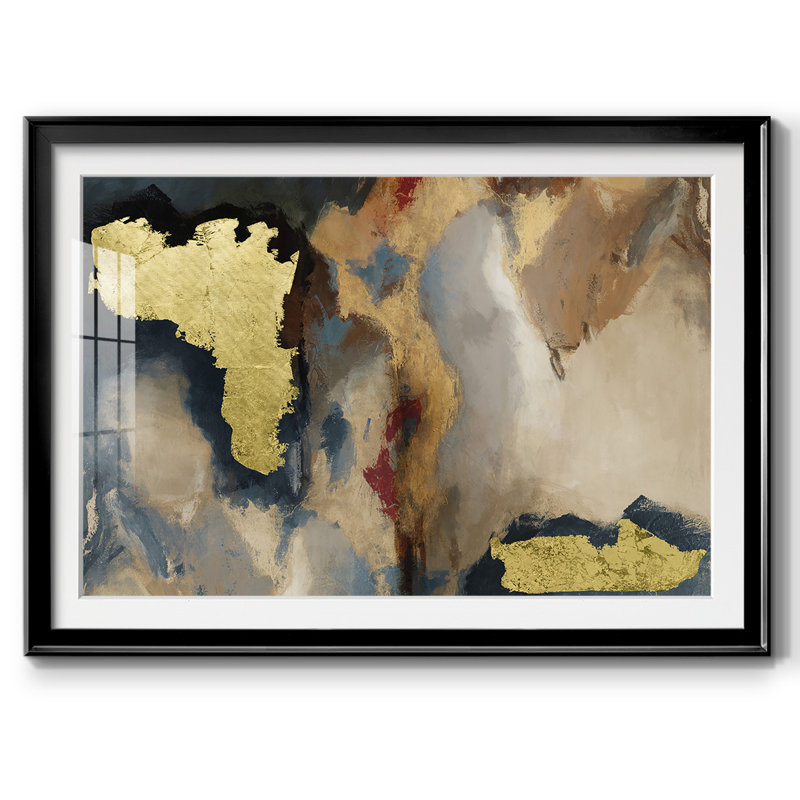 Impression encadrée avec cadre biseauté et verre biseauté, Noir, H 27 po x l 39 po x P 1,5 po