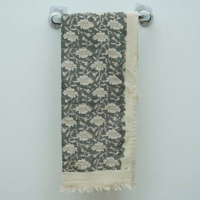 Esterel Lark Manor™ Hand Block Print Cotton Waffle Hand Towels - Perfect Blend of Style & Functionality for Your Bathroom "Dhruv", Gray