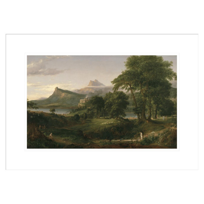«The Course of Empire - The Arcadian or Pastoral State» par Thomas Cole - Estampe numérique encadrée, H 15,72 po x l 21,75 po