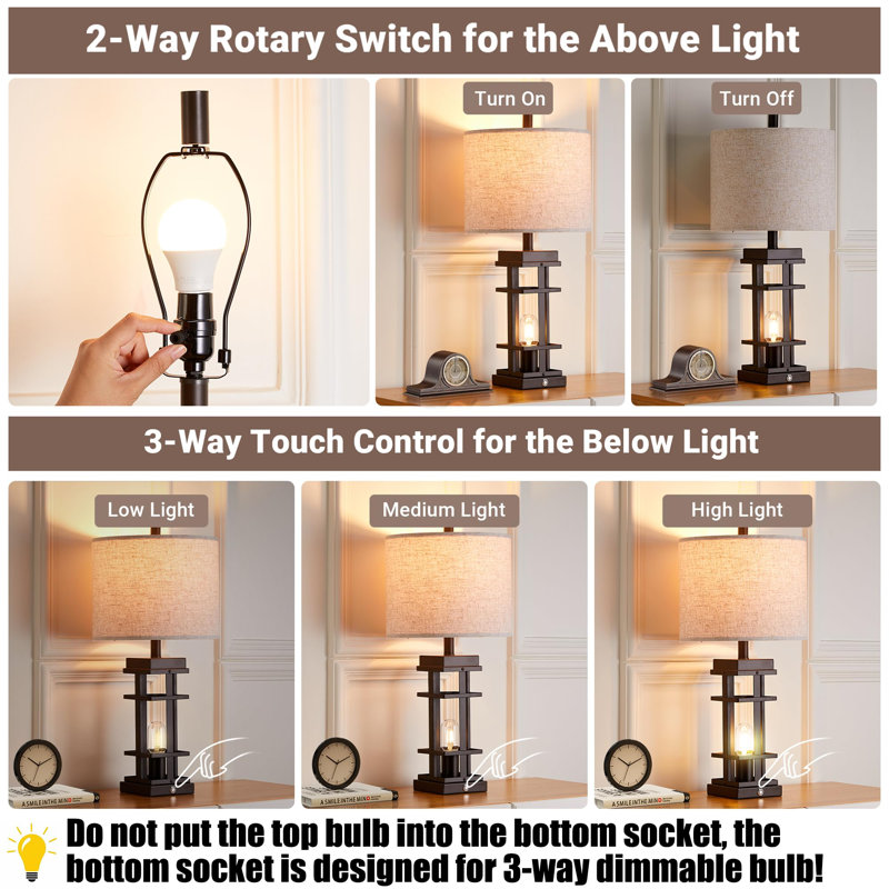 Lampe de table USB en métal Messmer