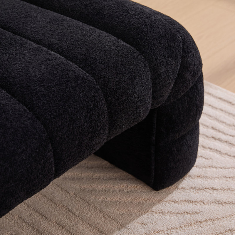 Banc de lit sans accoudoirs Modern, Noir