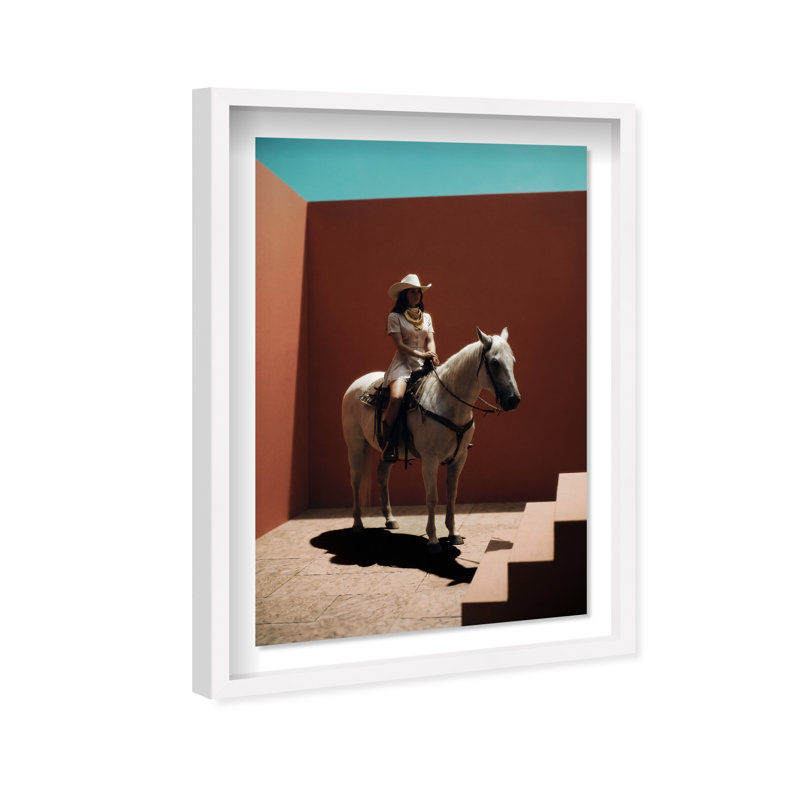 Cowgirl Surreal II Print by Oliver Gal, 25.5"H x 37.5"W, White Shadowbox