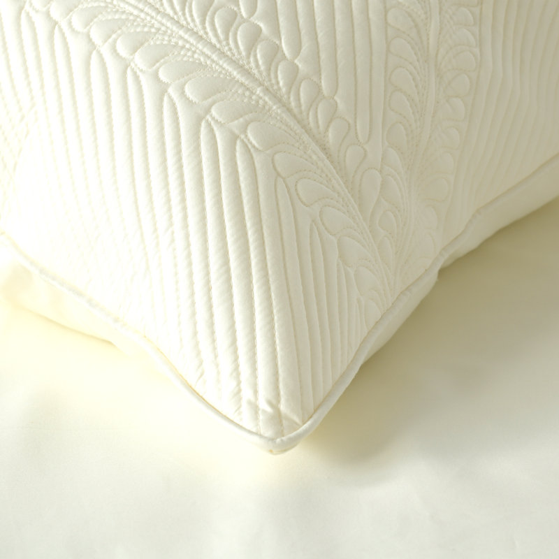 Drap-housse La Shantam, 100% coton, ultra doux et respirant, inclus: 1 drap plat (100 x 104 pouces) et 2 taies décoratives matelassées (20 x 32 pouces) - Blanc
