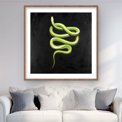 Green Snake Framed Matted Print | Wildlife Home Decor