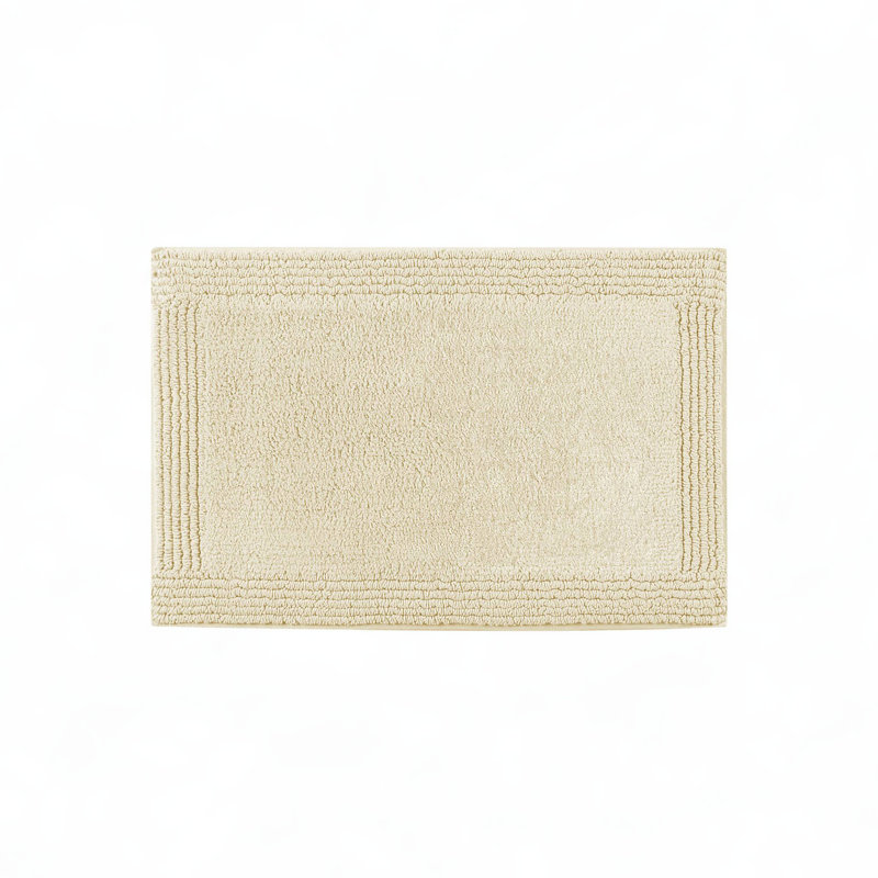 Tapis de bain réversible 100% coton touffeté 3000 g / m², Simple - L 24 po x l 17 po, Vert