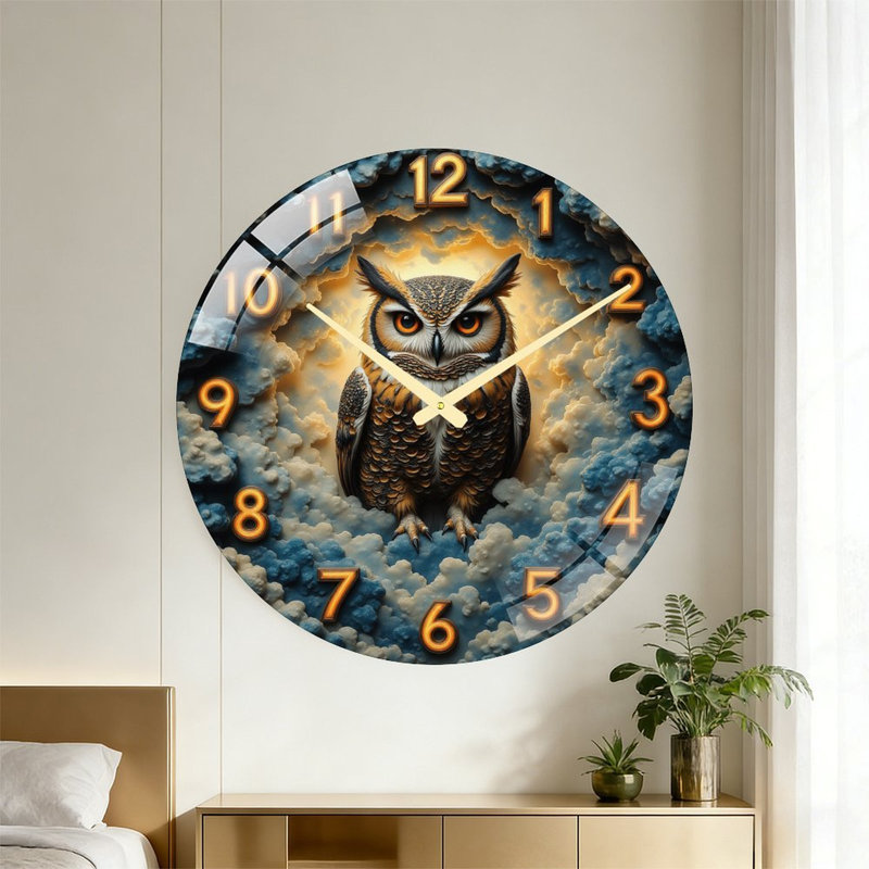 Horloge murale hibou