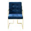 Fauteuil en velours capitonné Vannessa-36283552-36293750