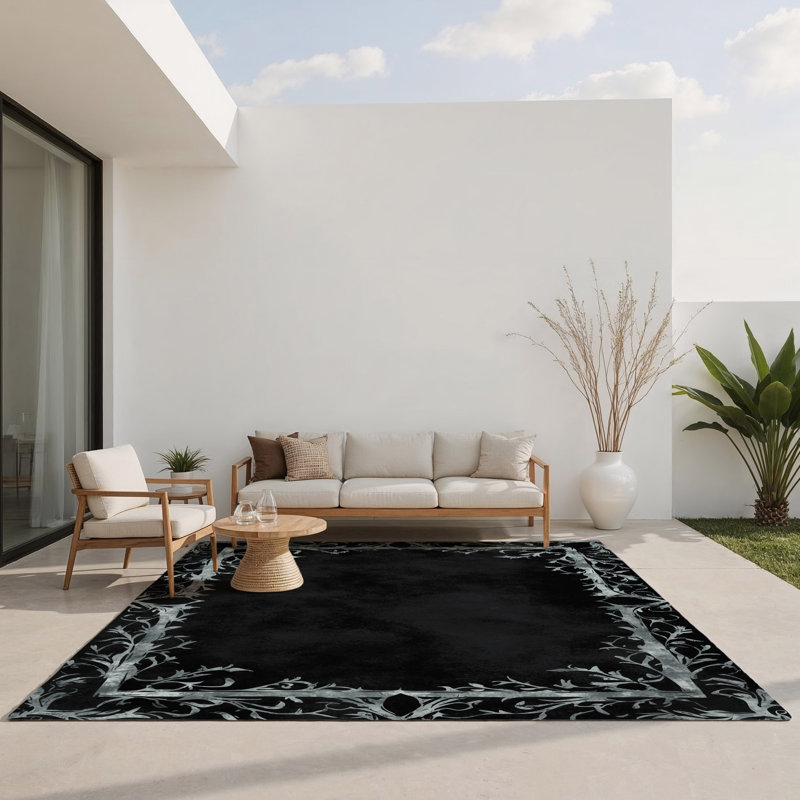 Nebula Vine Indoor And Outdoor Area Rug, Rectangle 9 pi x 12 pi