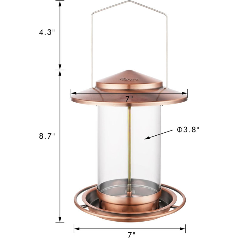 Mangeoire tube suspendue, Cooper