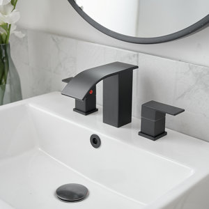 Widespread Faucet 2-handle Bathroom Faucet with Drain Assembly