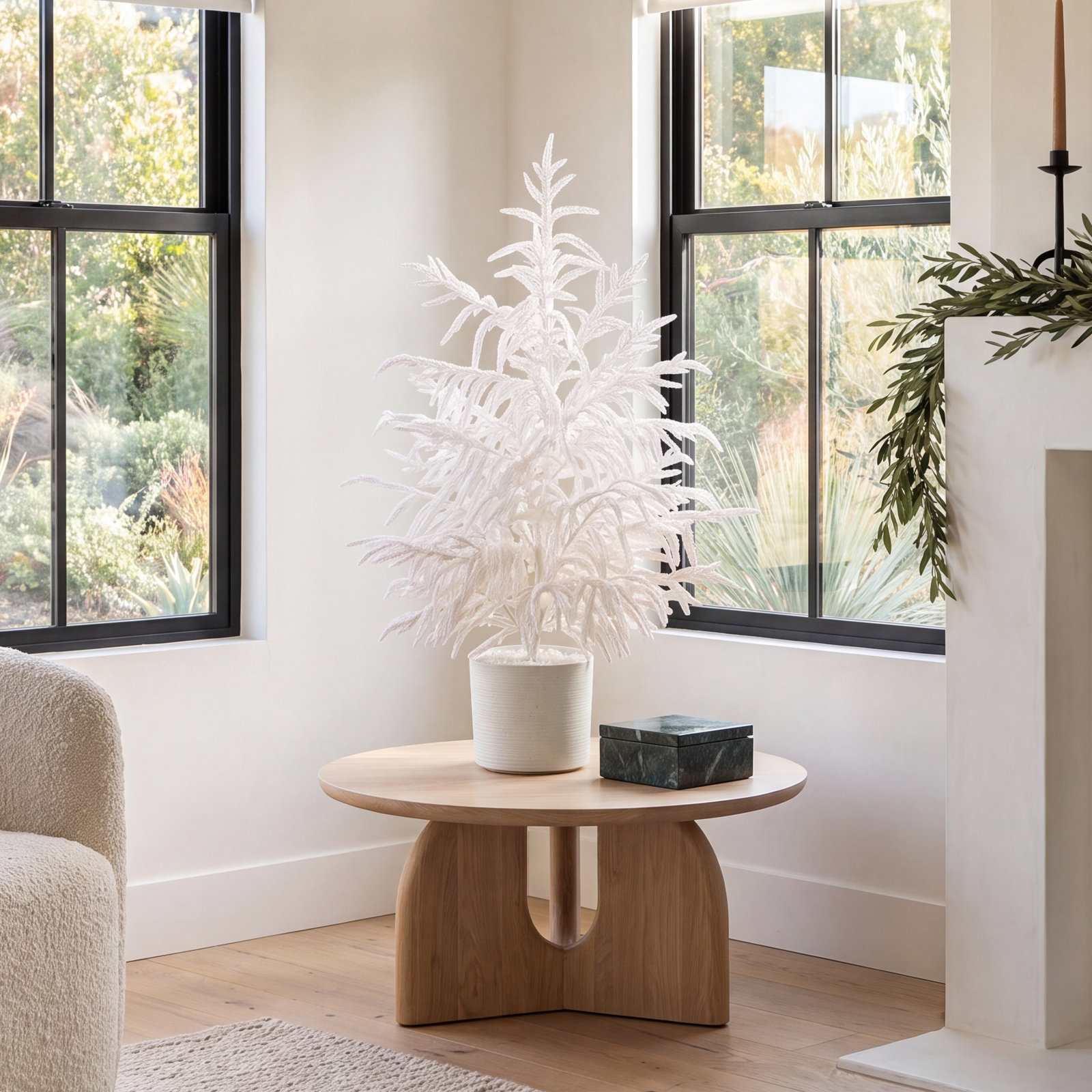 Pre-Lit Pine Tree, 3" H x 23" W x 7" D