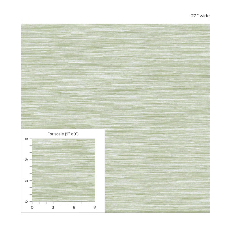 Jakasia 27' L x 27" W 3D Embossed Wallpaper Roll, Grass