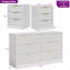 Ensemble 3 pièces commode 7 tiroirs et table de chevet 3 tiroirs-559056719