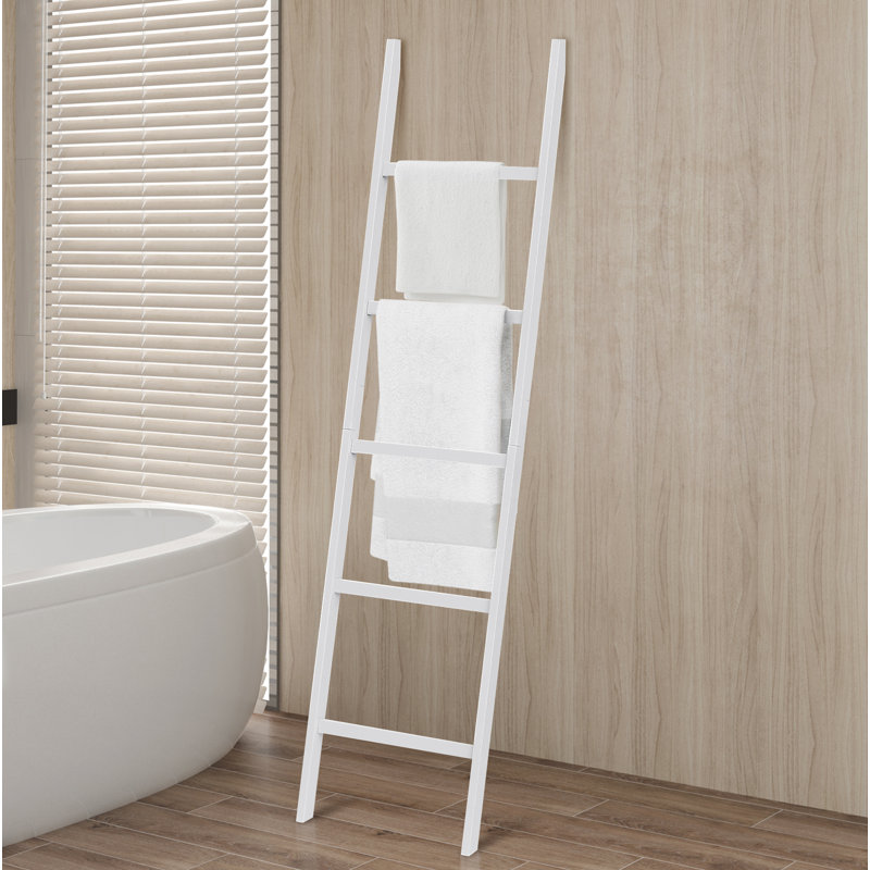 Échelle couverture 5,5 pi en bambou spa, Blanc