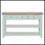 Console en bois de pin massif 48 po, table d'appoint moderne avec 3 tiroirs et 2 tablettes, facile à assembler-1074928006-1074928057