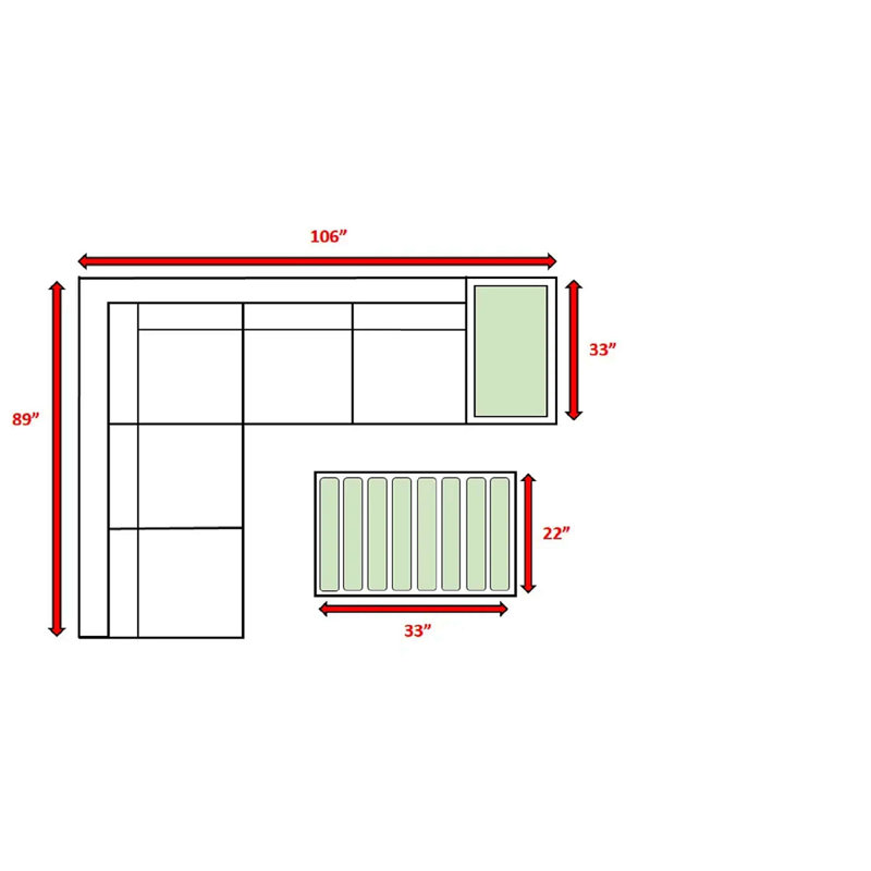 Ensemble de patio en osier pour 4 personnes avec coussins entièrement assemblé