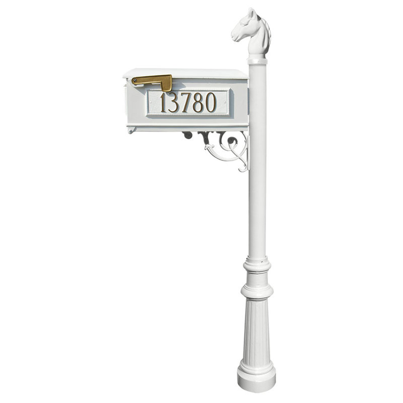 Lewiston Aluminum Post Mounted Mailbox, Yes