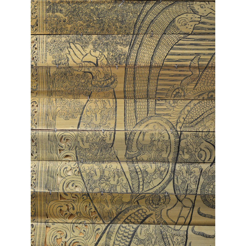 Danse Ganapati avec petits éléphants | Pattachitra, peinture sur feuille de palmier
