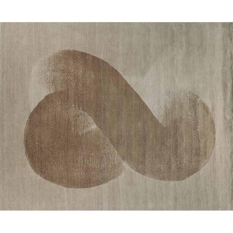 Tapis rectangulaire contemporain noué à la main