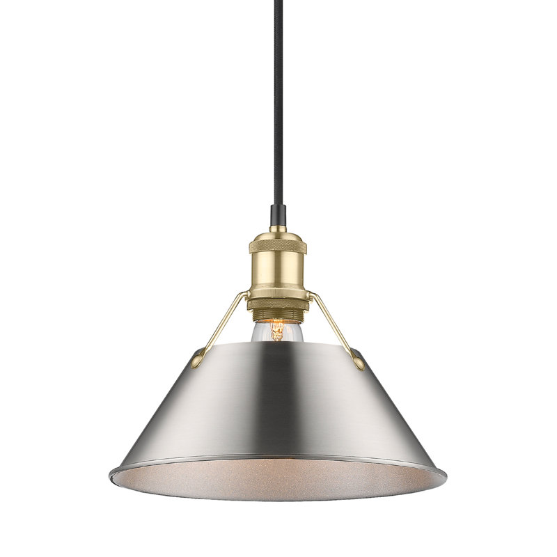 Weatherford 1 - Light Pendant, Pewter, Brushed Champagne Bronze, 130" H x 10" W x 10" D