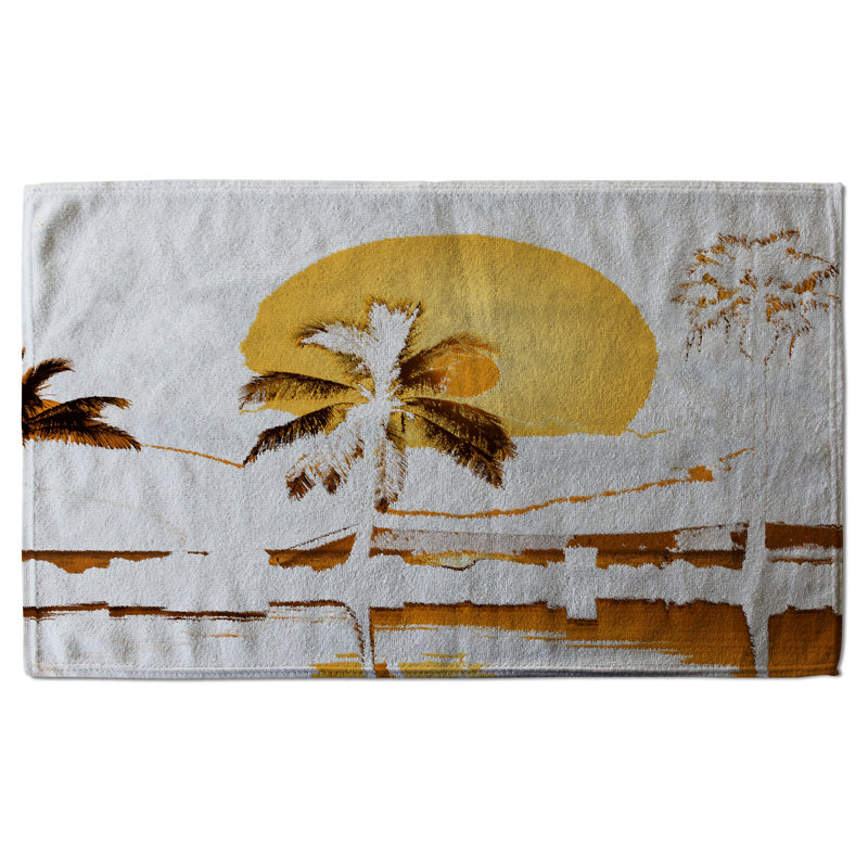 Cotton Floral Waffle Kitchen Towel