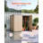Outdoor Storage Shed 48 Cu Ft Horizontal Resin Storage Cabinet Brown, for Garage, Backyard Patio Accessories and Garden Tools, Waterproof Outside Lawn Mower Shed with Lockable Doors and Floor