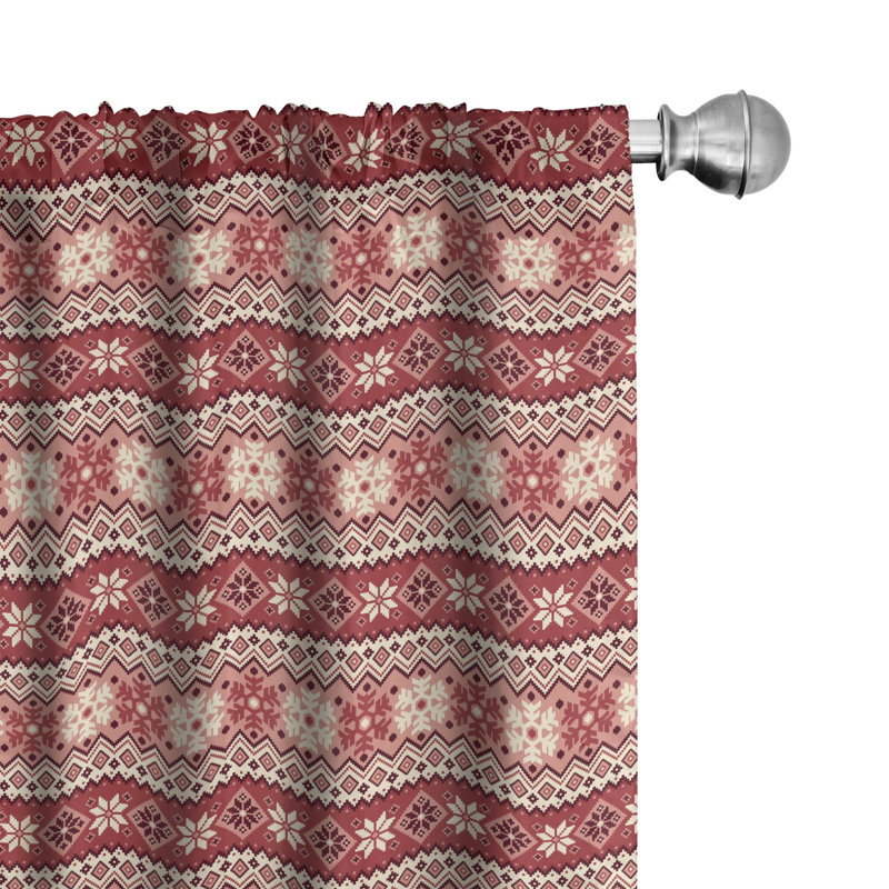 Geometric Semi-Sheer Rod Pocket Curtain Panels, 28" x 84"