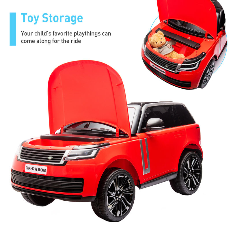 White 24V 2-Seater All-Terrain Ride-On Car with Remote Control