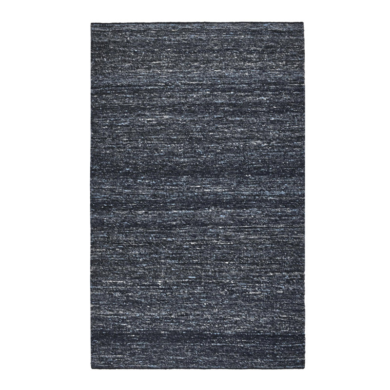 Havasu 2x3 Handwoven Performance Deep Blue Fabric Rug, Rectangle 5' x 8'