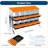 Chicken Nesting Boxes,10 Holes Metal Roll Away Eggs Laying Boxes With Ventilation Holes,rustproof Plastic Tray & Keyhole Mounting, Cleanable Pull Out Nest Box For Hen & Duck, Orange