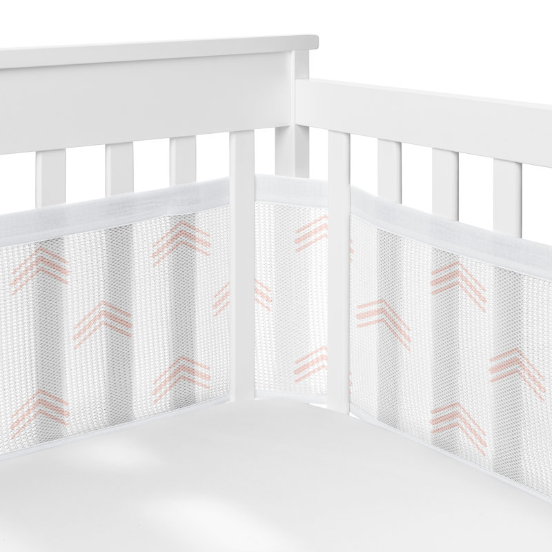 Literie 6p pour lit de bébé Sweet Jojo Designs + doublure en maille respirante Boho Boho