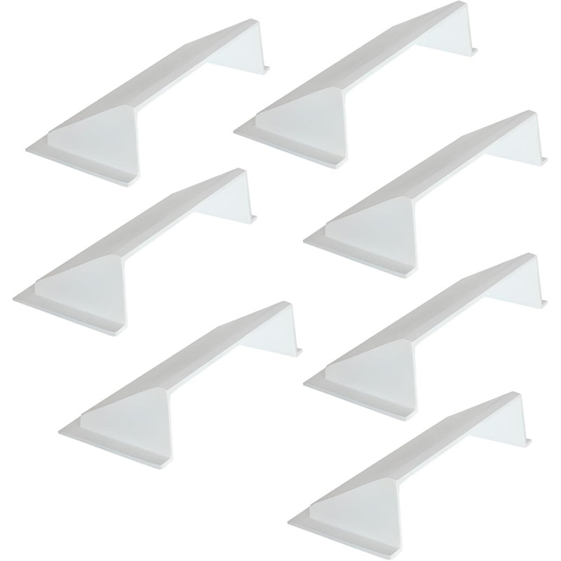 Paquet de 7 déflecteurs en métal massif 4 po x 10 po en fonte d'aluminium incassable | Air et inverseur de chaleur, Blanc
