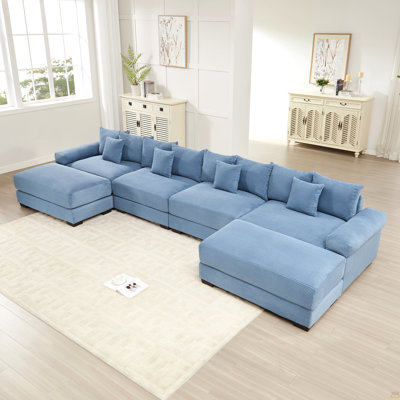 170"Oversized Cloud Modular U-Shape Sectional Couch