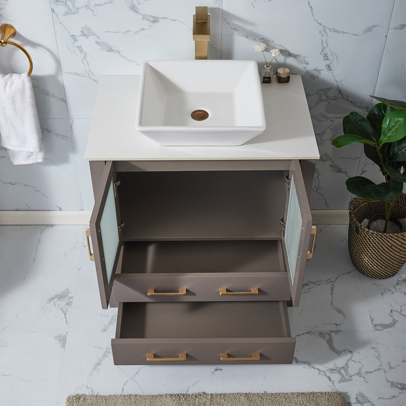 Ensemble de meuble-lavabo simple 30 po gris