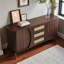 Buffet en rotin de 55 po de largeur avec portes coulissantes et tablettes réglables-1596235985