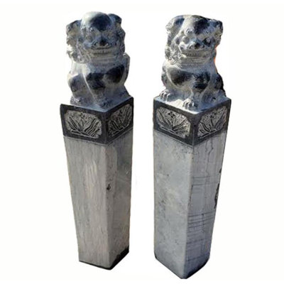 Poteau de jardin Stone Foo Dog Gate