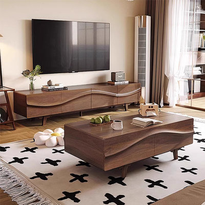 Meuble télé rétro avec rangement simple
