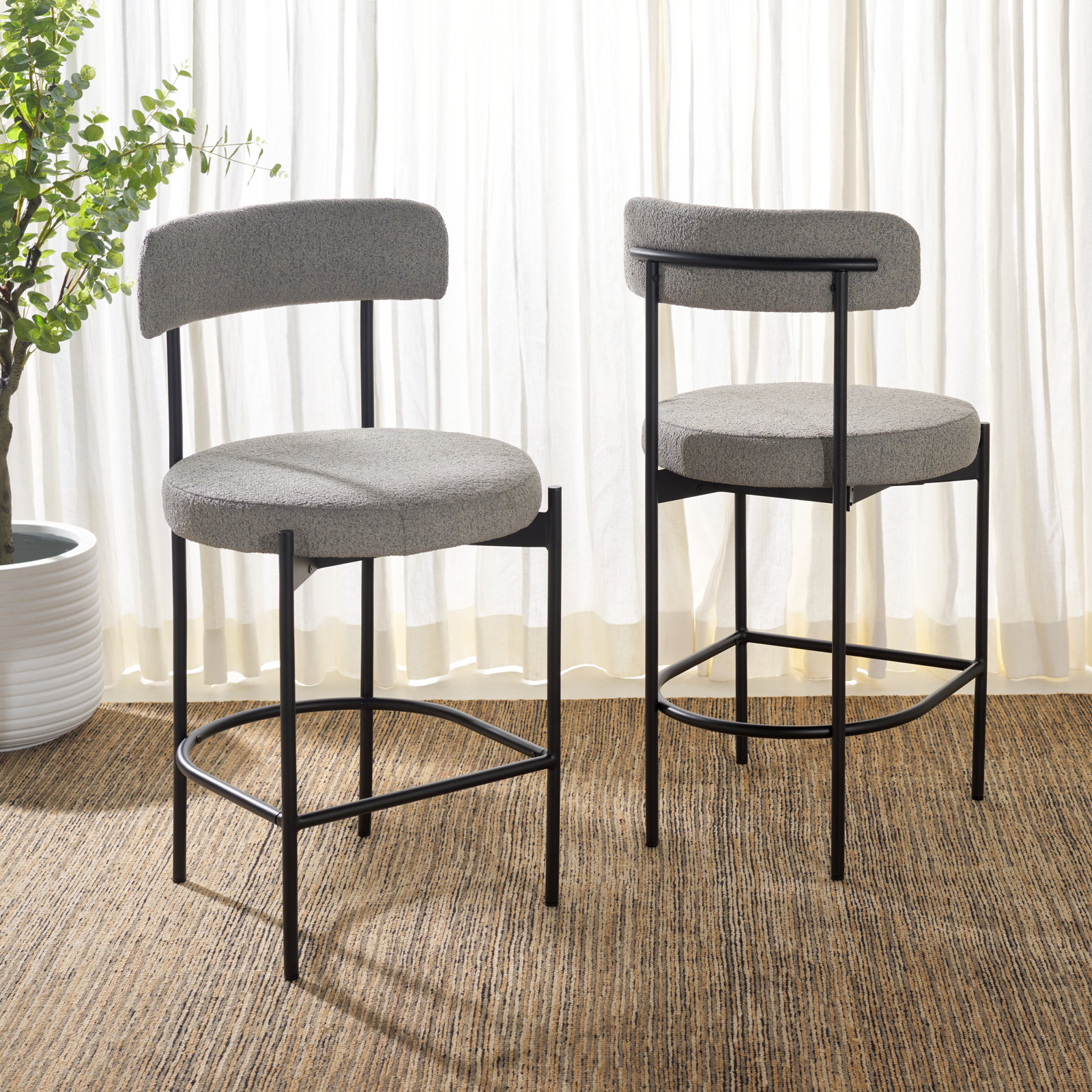 Liana 26.5'' Counter Stool, Gray