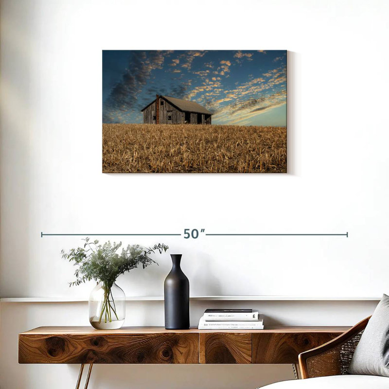 Lilie Rustic Countryside Barn, 20" H x 30" W