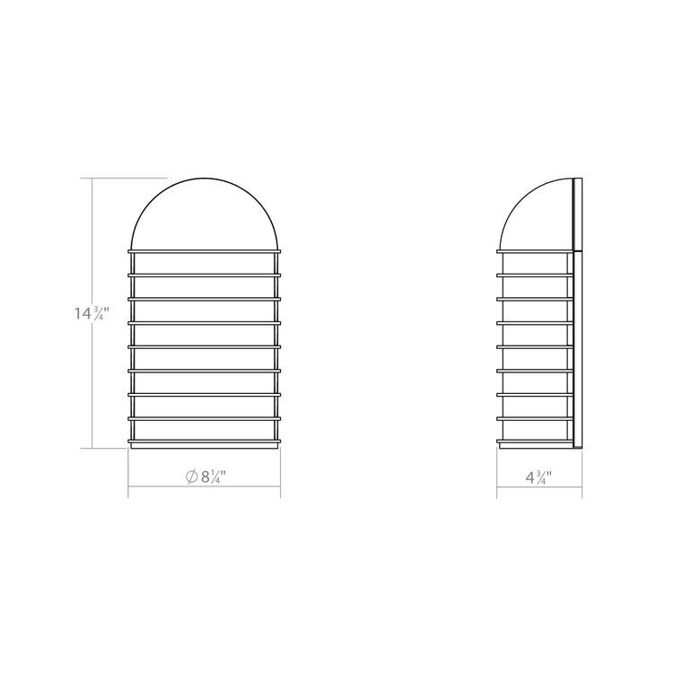 Nautical White LED Wall Sconce with Dimmable Circular Fins