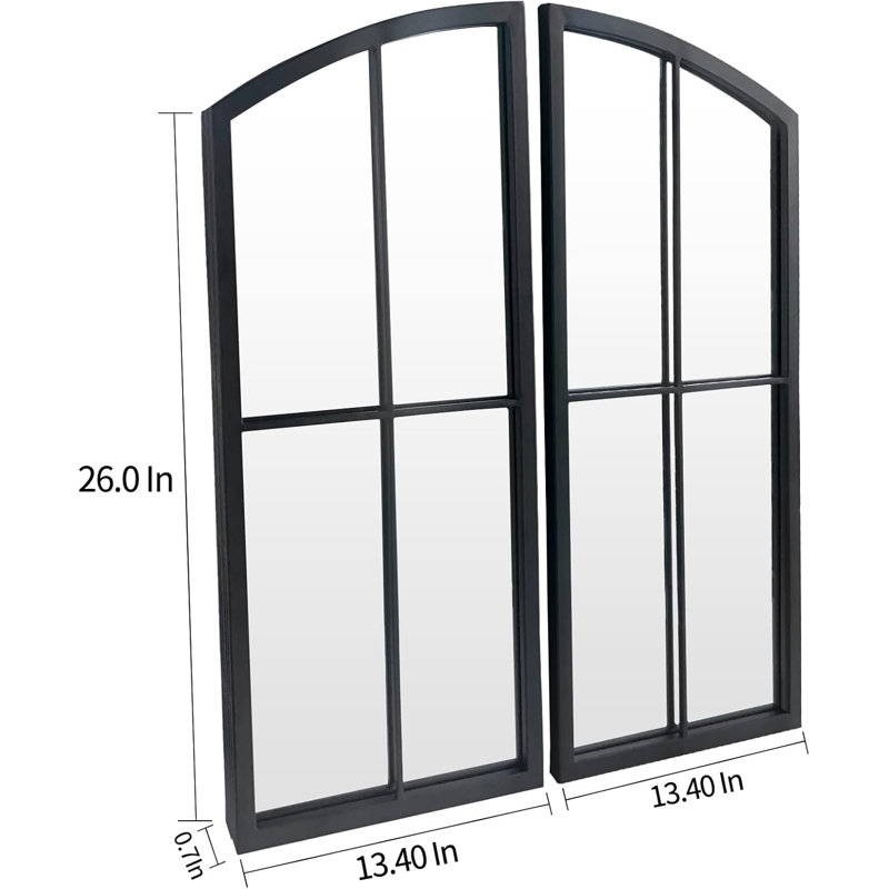 Black Arched Mirror