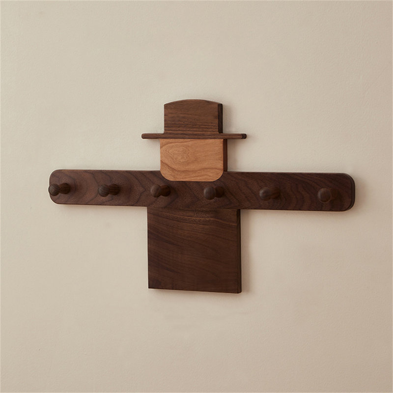 Scarecrow Solid Wood Wall-Mounted Coat Hook