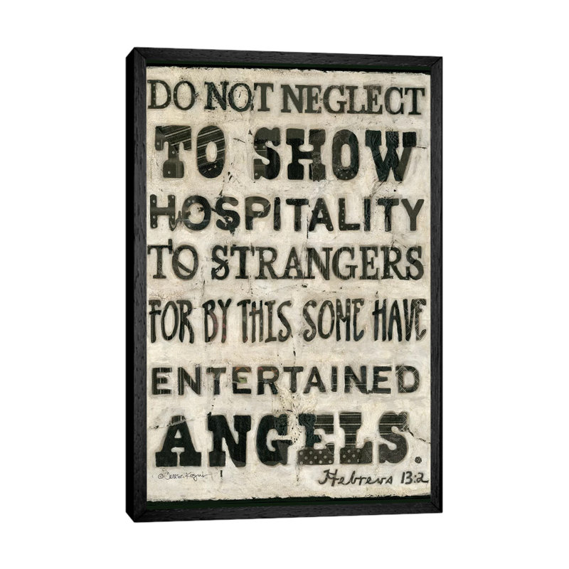 Hospitality 1 Piece Painting on Canvas, 66.04 cm H x 45.72 cm W, Black Framed